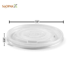 PP Bowl Lid, avoid leaks, durable, warming, biodegradable, paper flat lids, freshness, takeout, Packaging, easy visibility, food safe, avoid leaks, high-quality, dinnerware, recyclable lids, Ecosmart, sustainable, coffee, tea