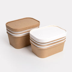 SoOPAK X - Kraft Rectangle Paper Bowls - Pack of 300 | Ideal for Events, Parties, and More!