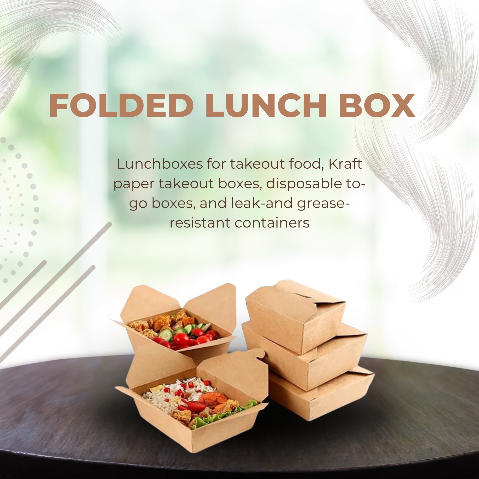 Takeout Folded Lunch Box, Ecosmart, sustainable, brown paper, disposable, affordable, Leak resistant, kraft paper, macaroni, salad, bulk pack, frozen treats, shops, diners, restaurants, food trucks, bakeries, Multi-Purpose, high-quality, avoid leaks, spills, pulp, durable, occasion, dinnerware, microwavable, food safe, meal prep, catering supplies, Packaging, takeout, deliveries, customized, sophistication, personalize, freshness, Compostable Fiber, renewable, biodegradable